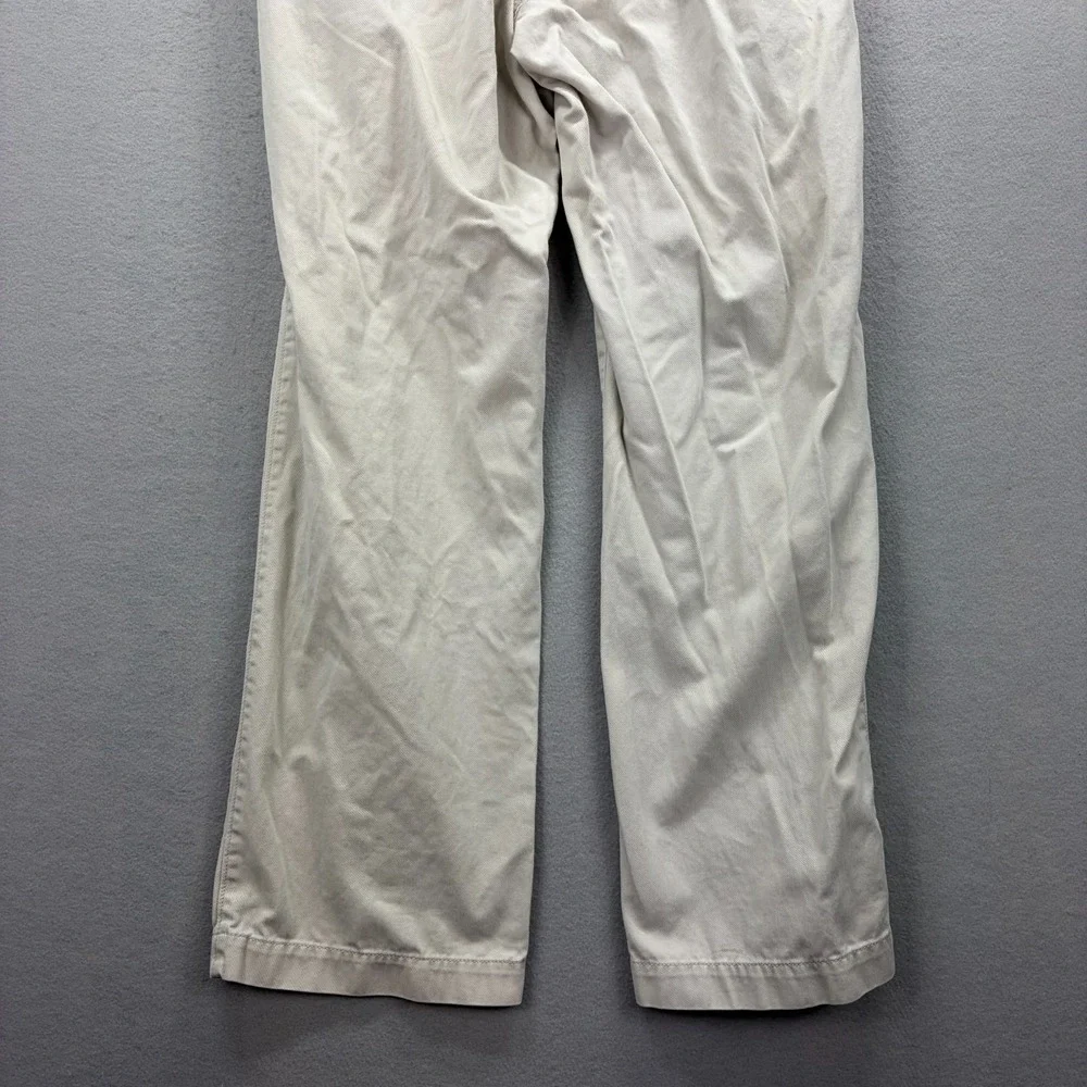 J.CREW Chino Pants Men's‎ 36x32 Beige Cotton Preppy Work Casual Relaxed Wide Leg